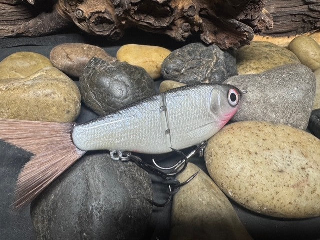 5" Swim Shad Jointed Glide Bait Silver Shiner