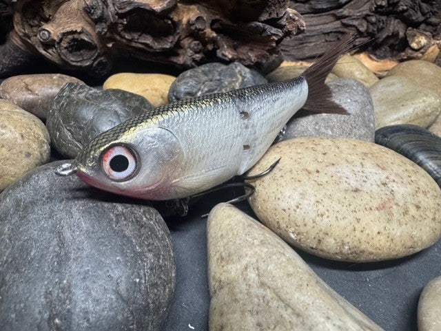5" Swim Shad Jointed Glide Bait Silver Shiner
