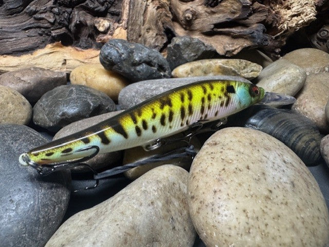 110+1 Chartreuse Speckled Bluegill Jerkbait