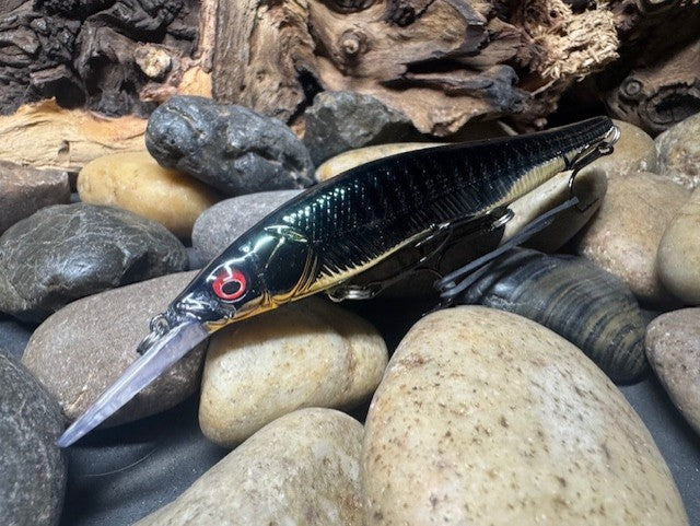 110+1 Green Chrome Perch with Downward Red Eye