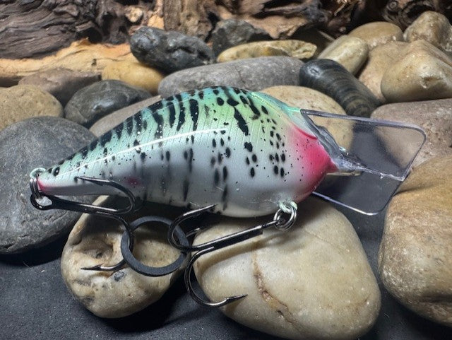 Square Bill 2.0 Scrank Blue Crappie (Heavy Silver Glitter)