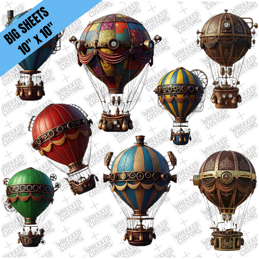 Steampunk Hot Air Balloons (10x10)