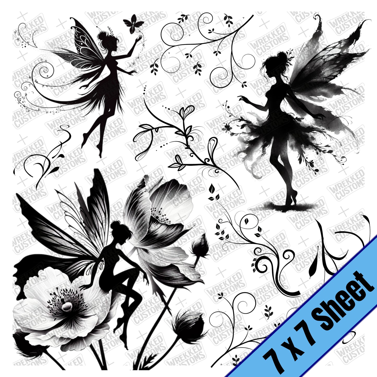 Fairy Silhouettes (7x7)