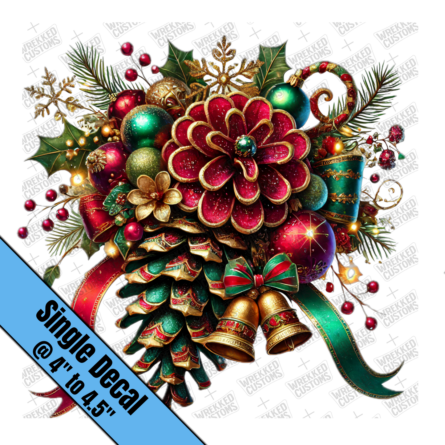 Red & Green Pinecone